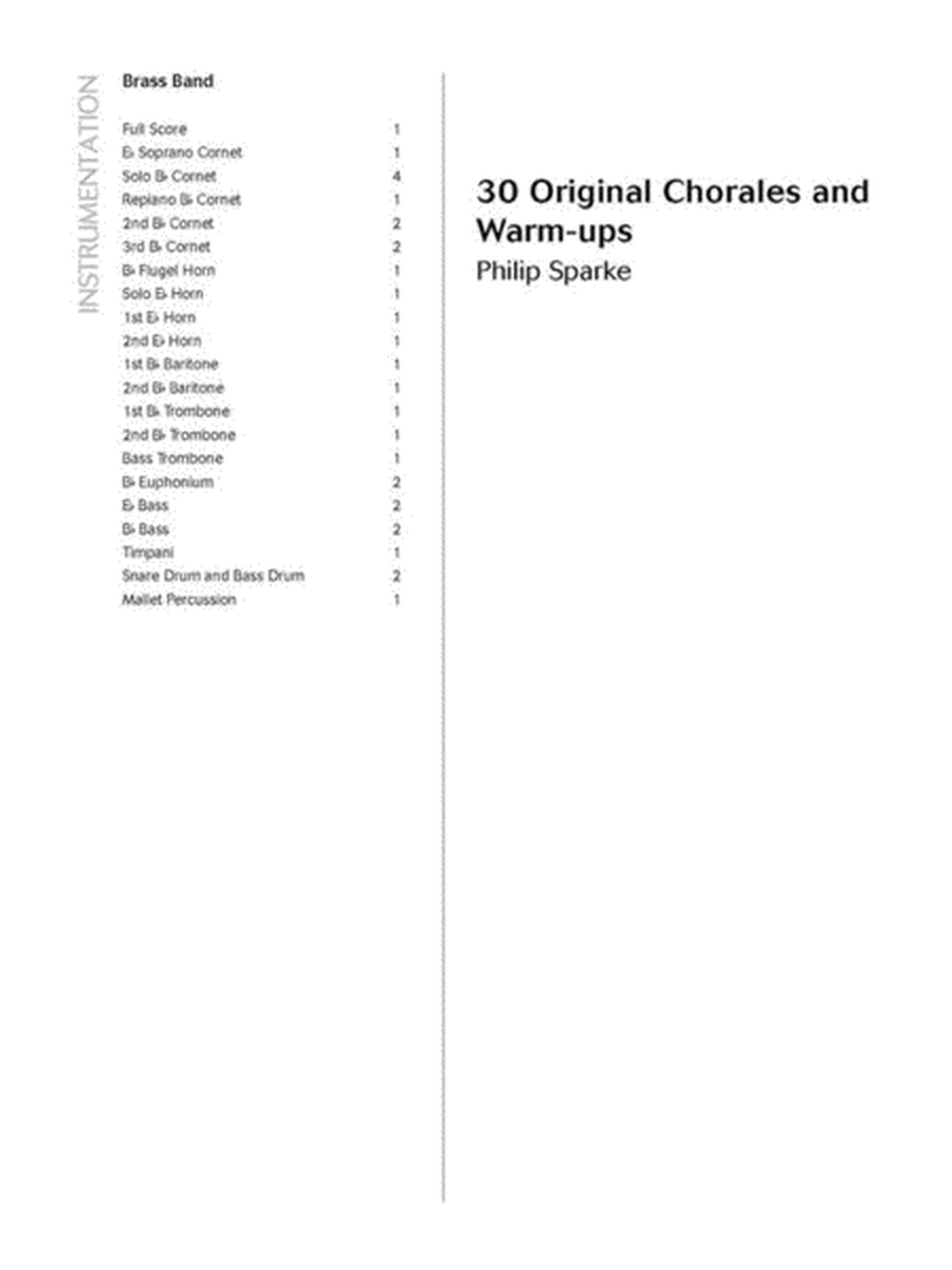 30 Original Chorales and Warm-ups