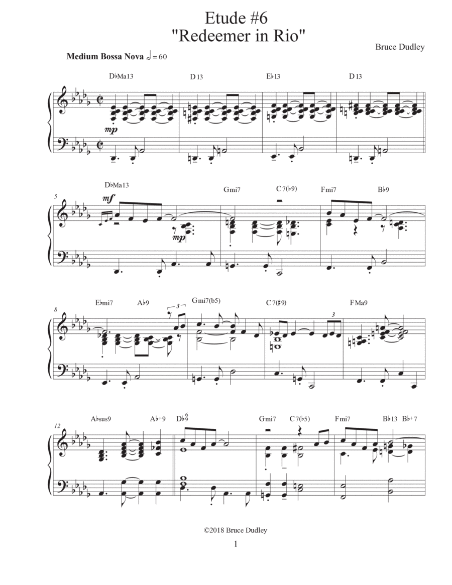 Redeemer in Rio - Etude #6 Piano Method scores gallery preview page 1