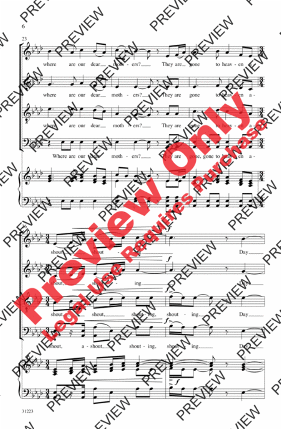Bright Morning Stars Bright Morning Stars 4-Part scores gallery preview page 6