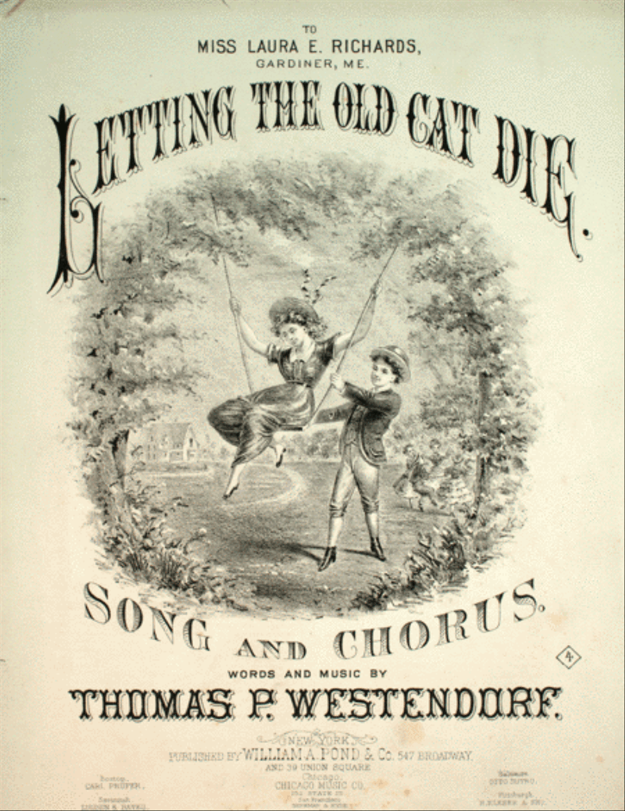 Letting the Old Cat Die. Song and Chorus 4-Part scores gallery preview page 1