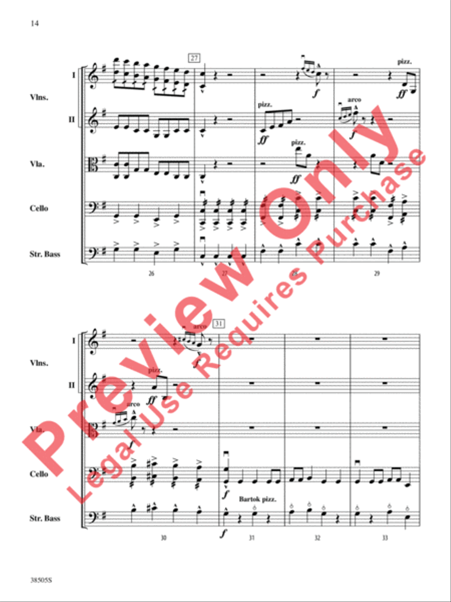 A Wisconsin Tableau String Orchestra scores gallery preview page 15