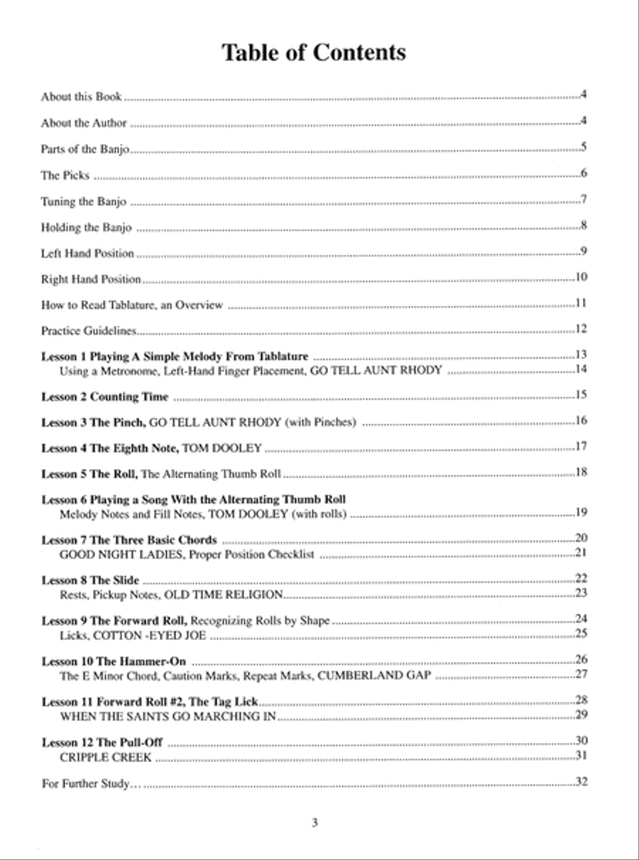 First Lessons Banjo Banjo scores gallery preview page 4