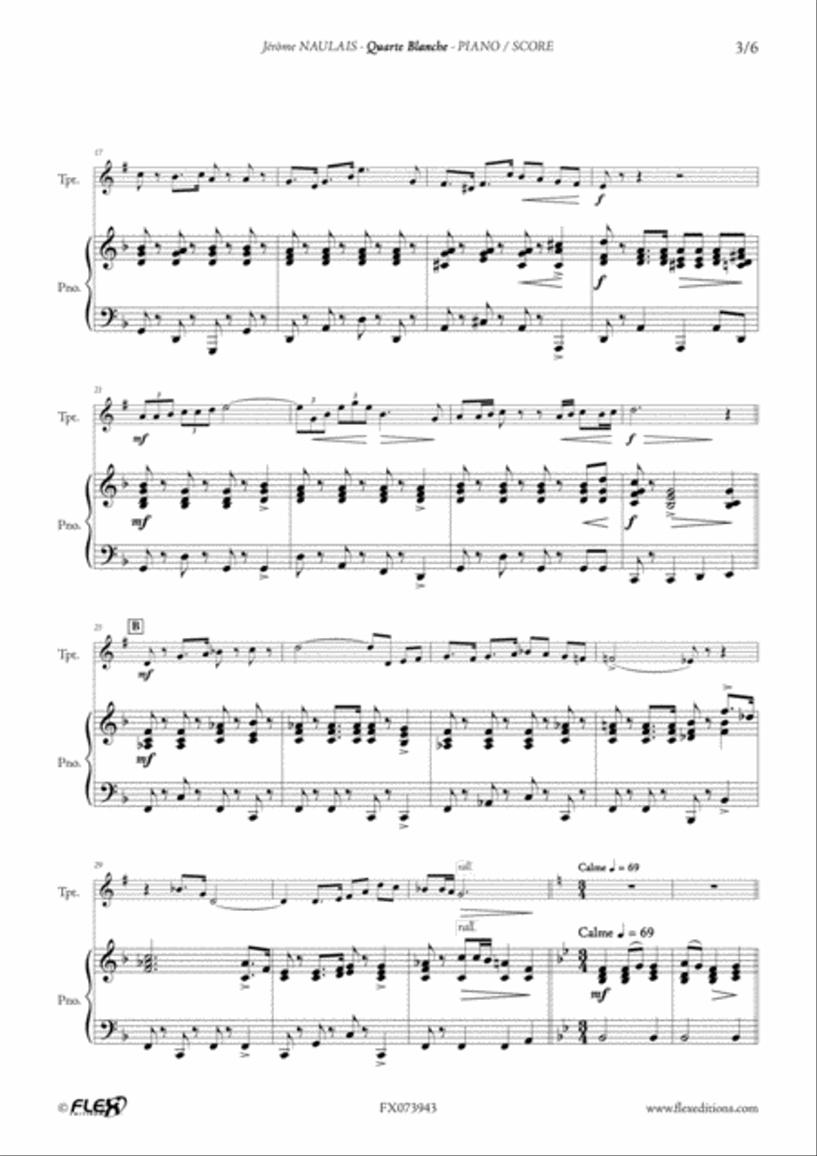 Quarte Blanche Cornet scores gallery preview page 4