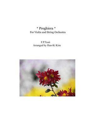 Book cover for Preghiera (For Solo Violin and Strings)