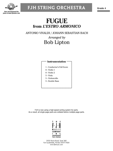 Fugue from L'estro Armonico: Score