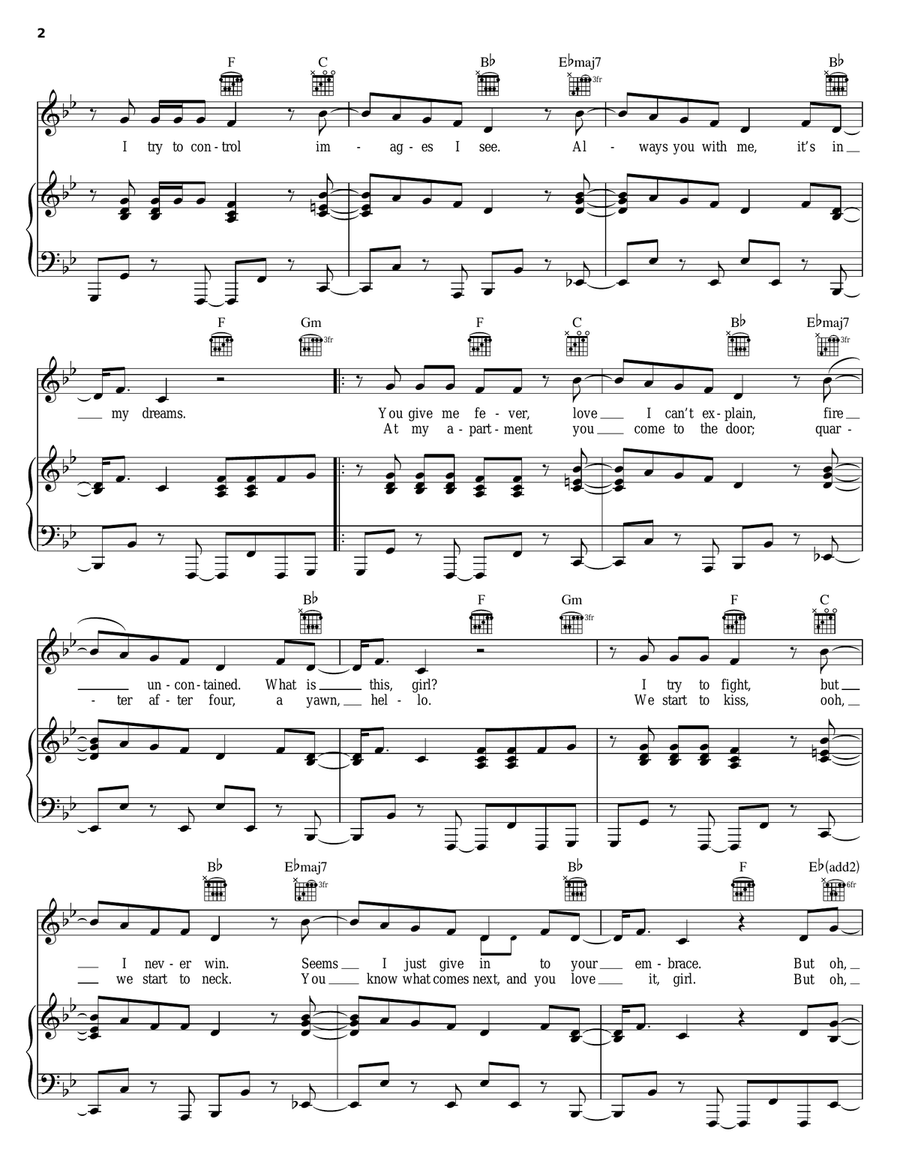 Stay With Me Tonight Stay With Me Tonight Piano, Vocal, Guitar scores gallery preview page 2