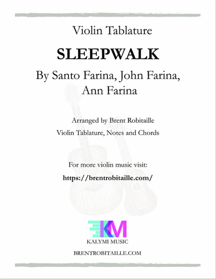 Sleepwalk (Instrumental Version) Violin Solo scores gallery preview page 2
