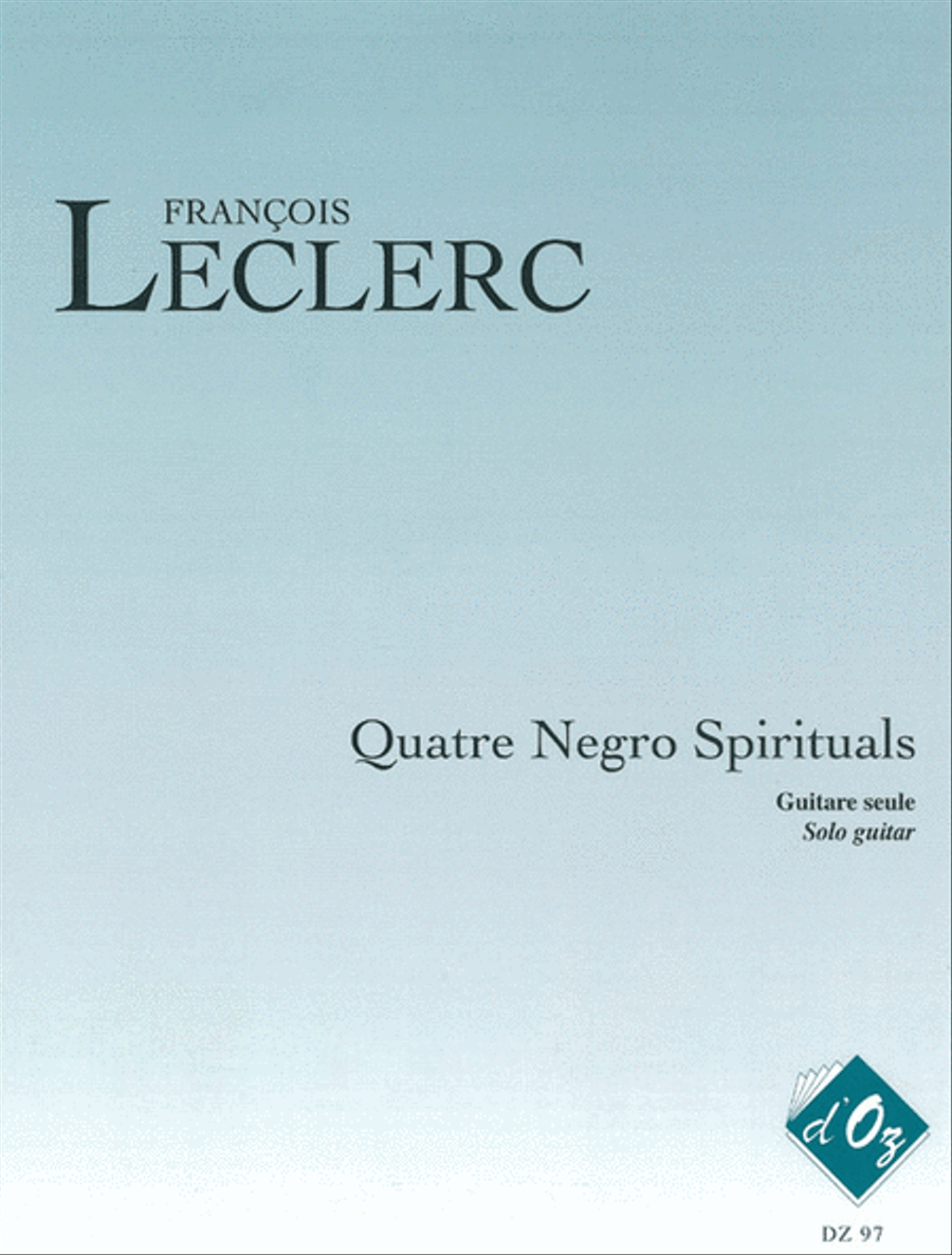 Quatre Negro Spirituals Quatre Negro Spirituals Classical Guitar scores gallery preview page 1