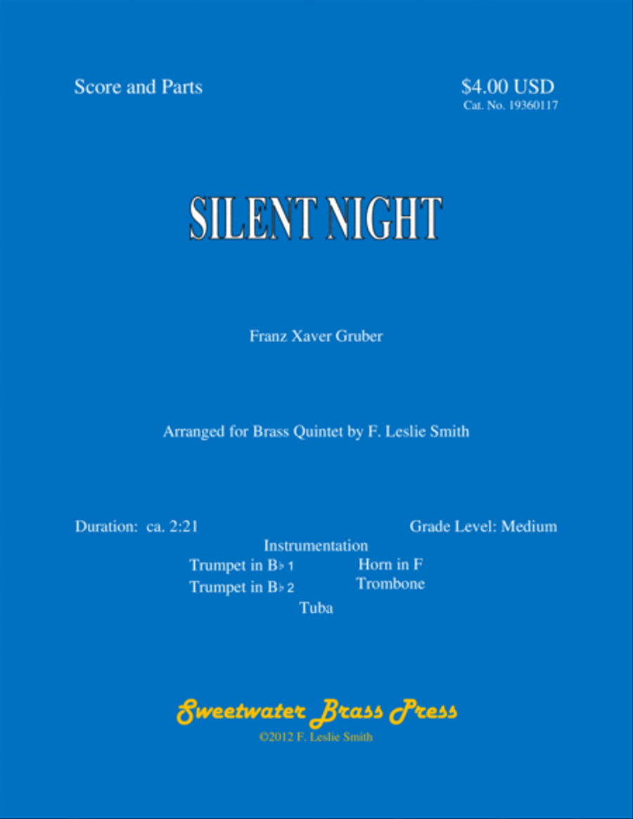 Silent Night Brass Ensemble scores gallery preview page 1