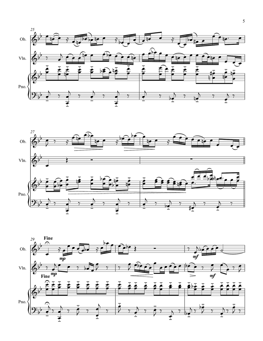 Aria: Die Seele Ruht in Jesu Handen Oboe scores gallery preview page 5