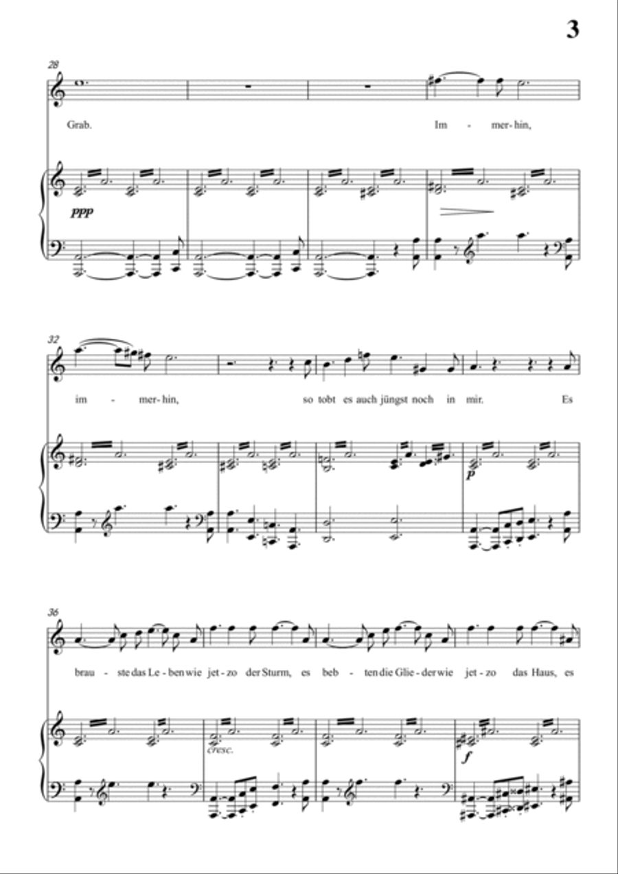 Schubert-Die junge nonne in A minor,for Vocal and Piano Voice scores gallery preview page 4