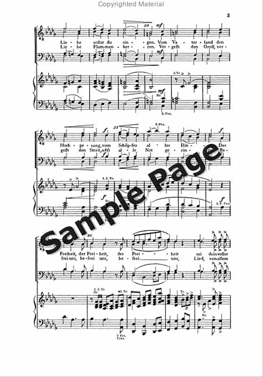 Weber B Kling Auf Mein Lied TTBB scores gallery preview page 4