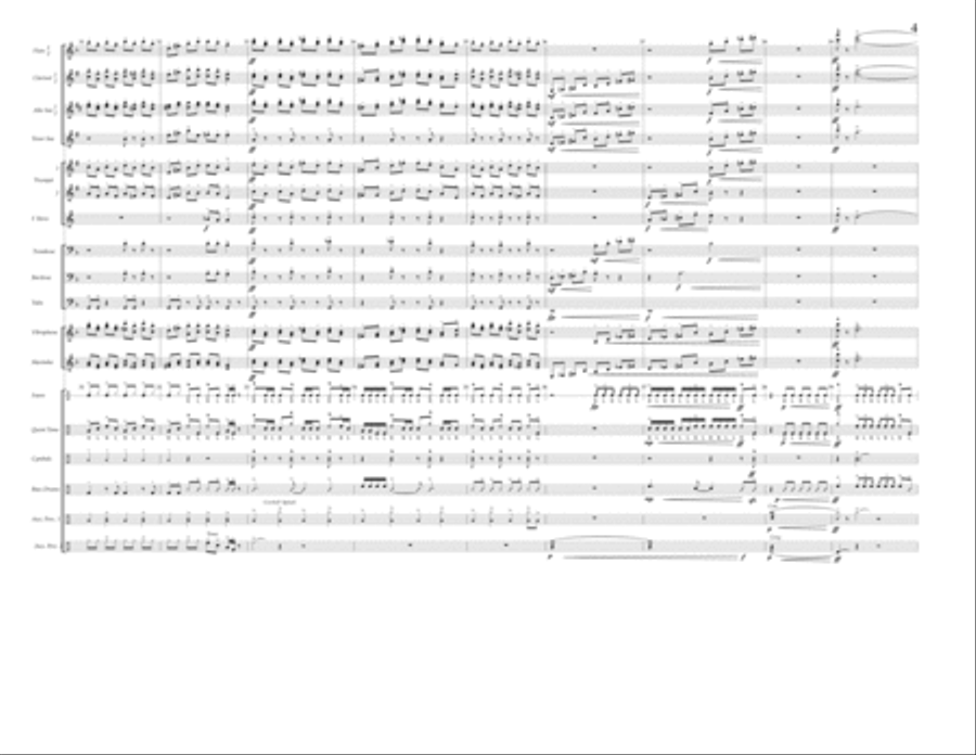Pressure - Full Score Pressure - Full Score Marching Band scores gallery preview page 4
