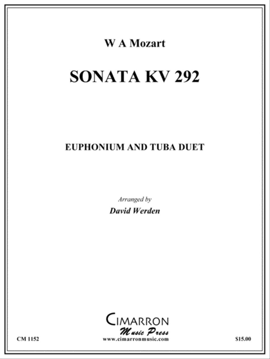 Sonata, KV. 292 Brass Duet scores gallery preview page 1