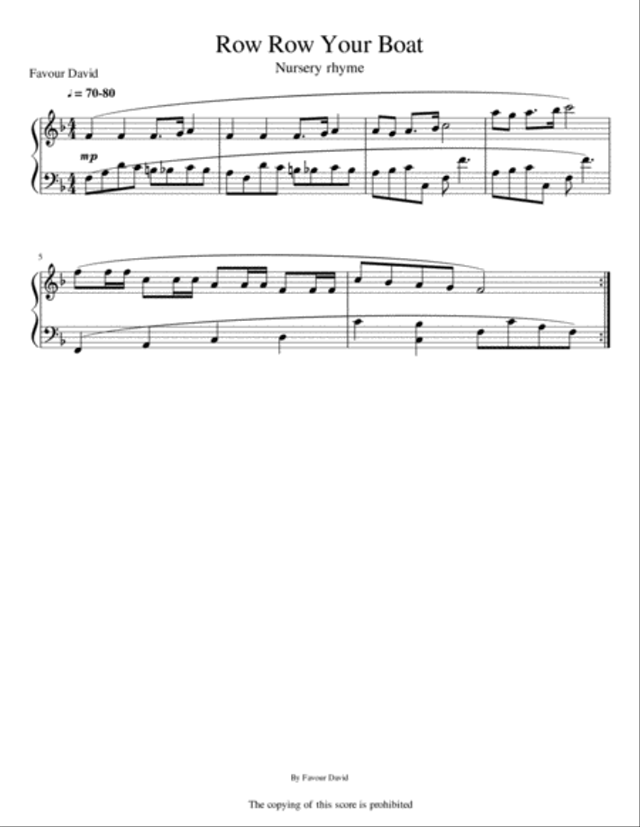 row your boat 4-Part scores gallery preview page 1