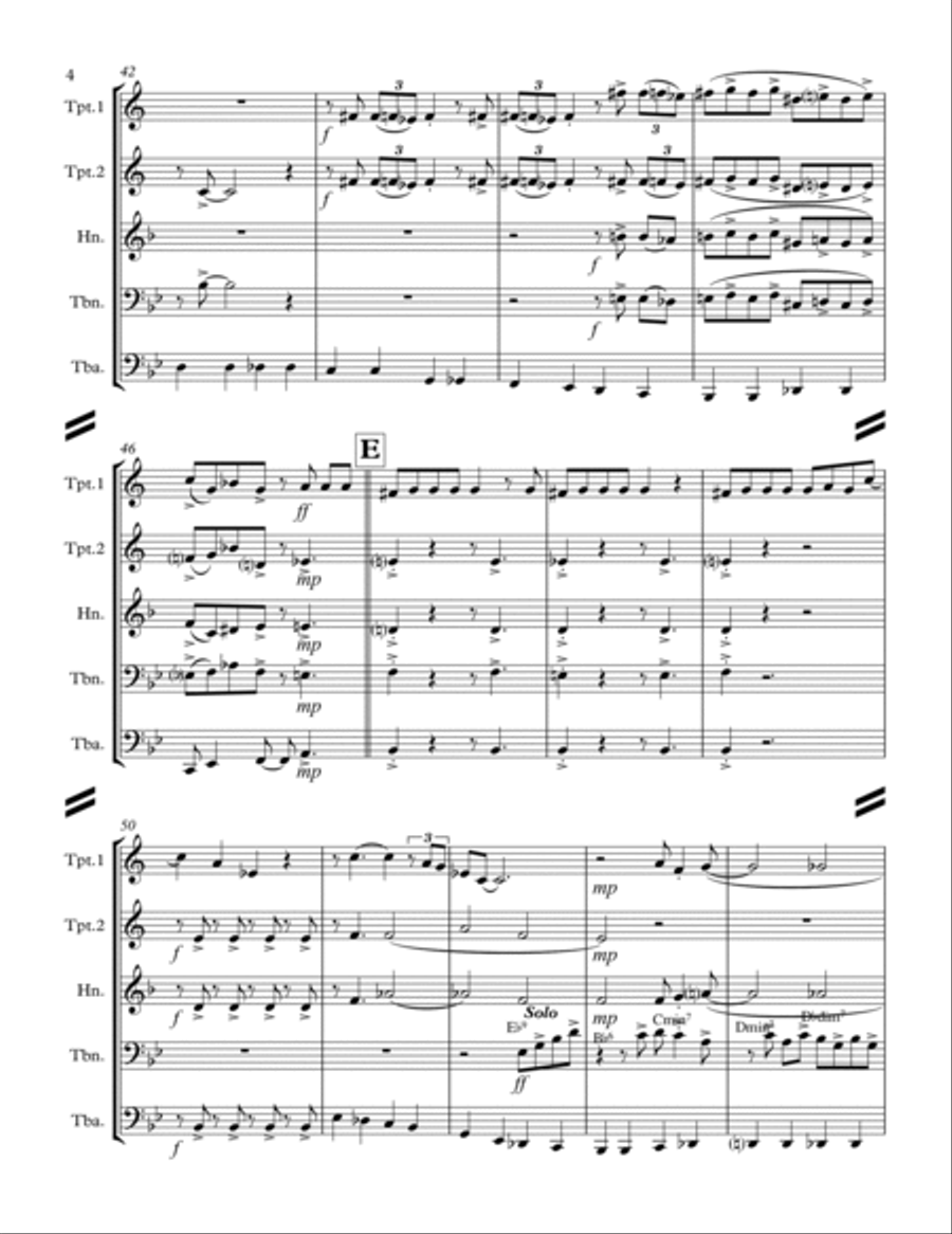 Boogie Woogie Santa Claus Brass Ensemble scores gallery preview page 5