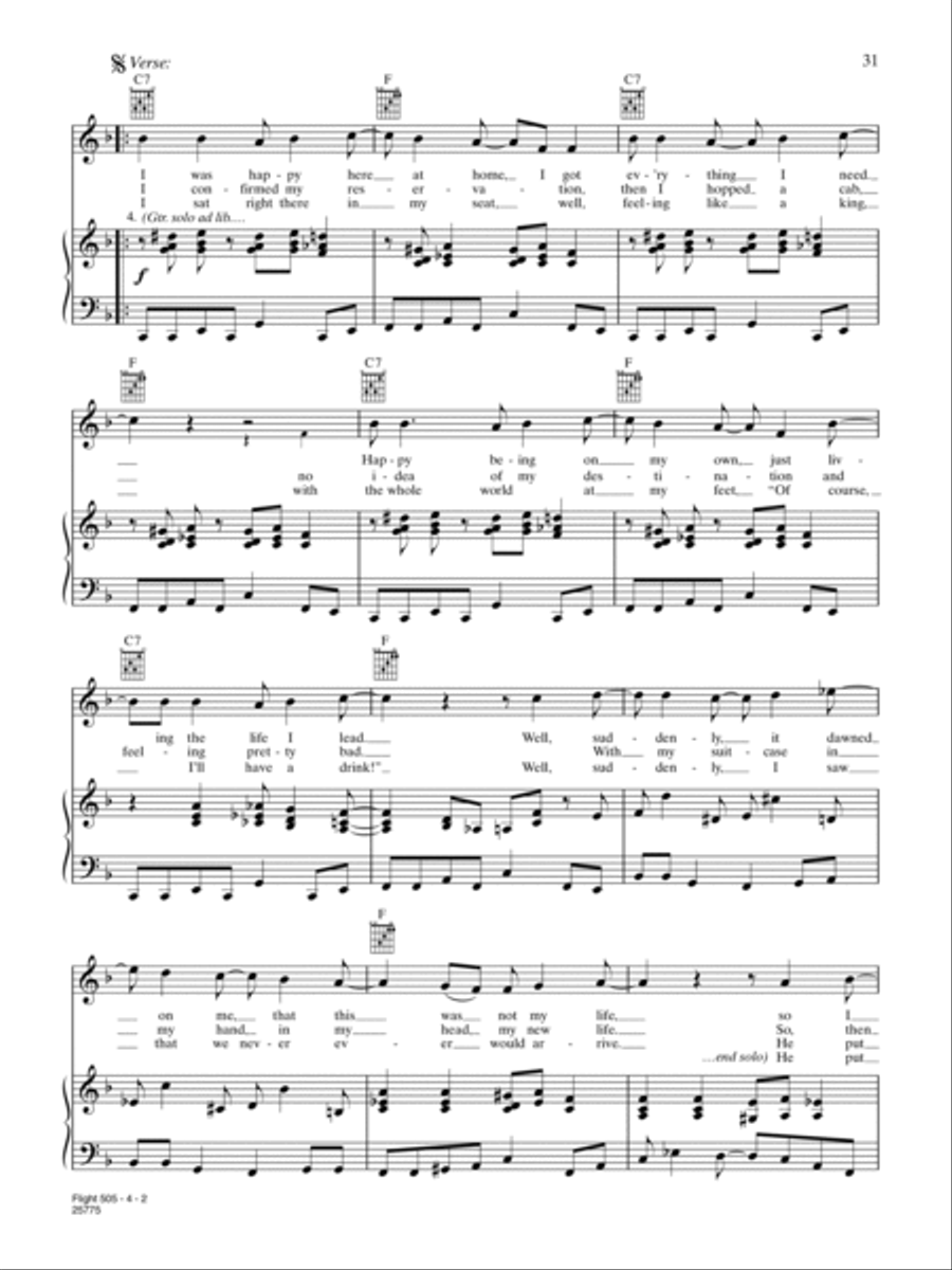 Flight 505 Piano, Vocal, Guitar scores gallery preview page 2