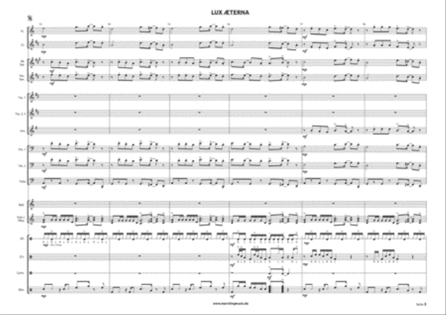 Lux Æterna Lux Æterna Marching Band scores gallery preview page 3