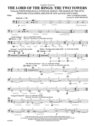 The Lord of the Rings: The Two Towers, Symphonic Suite from: Tuba