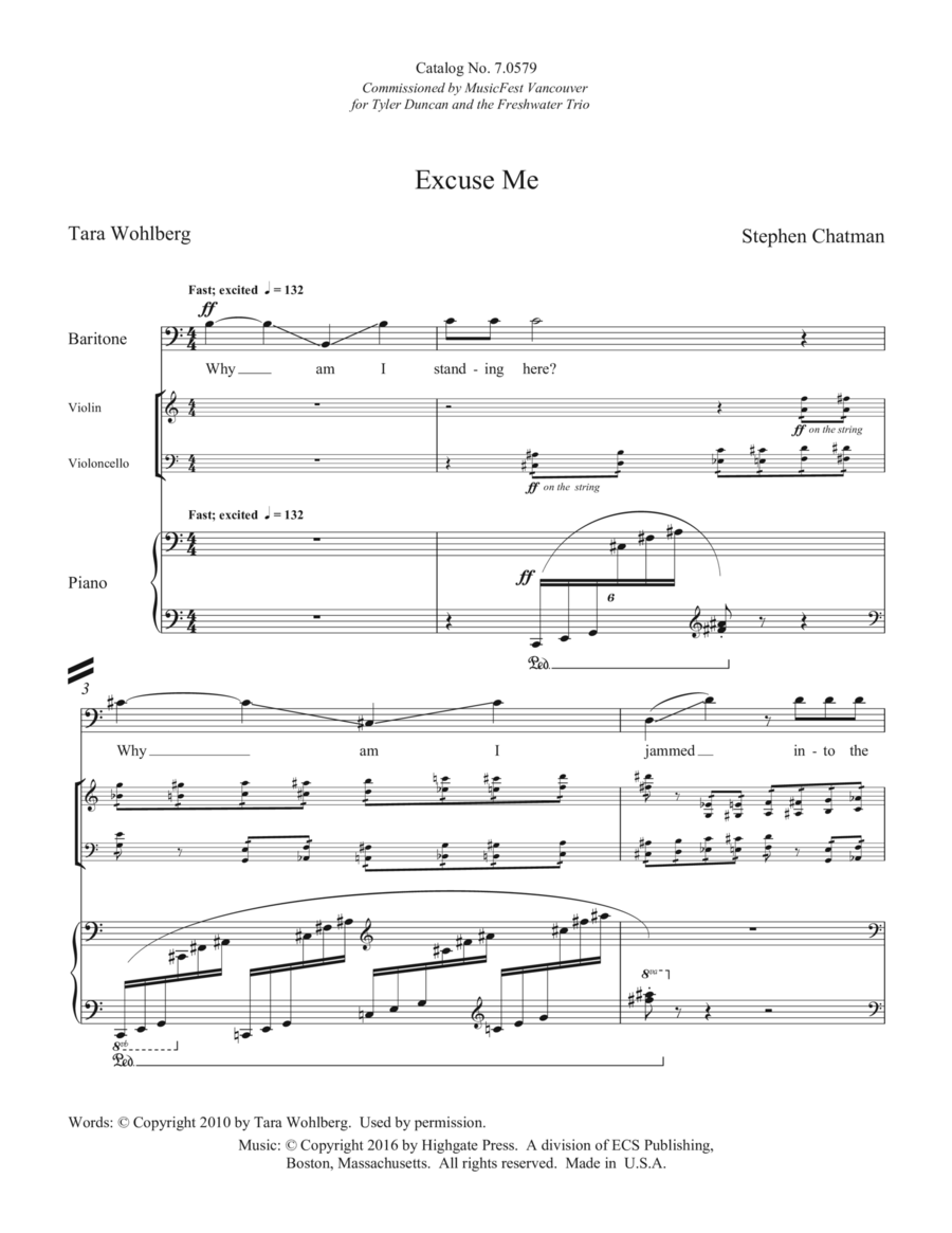 Excuse Me Piano Trio scores gallery preview page 1