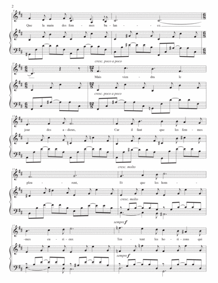 FAURÉ: Les berceaux, Op. 23 no. 1 (transposed to B minor)