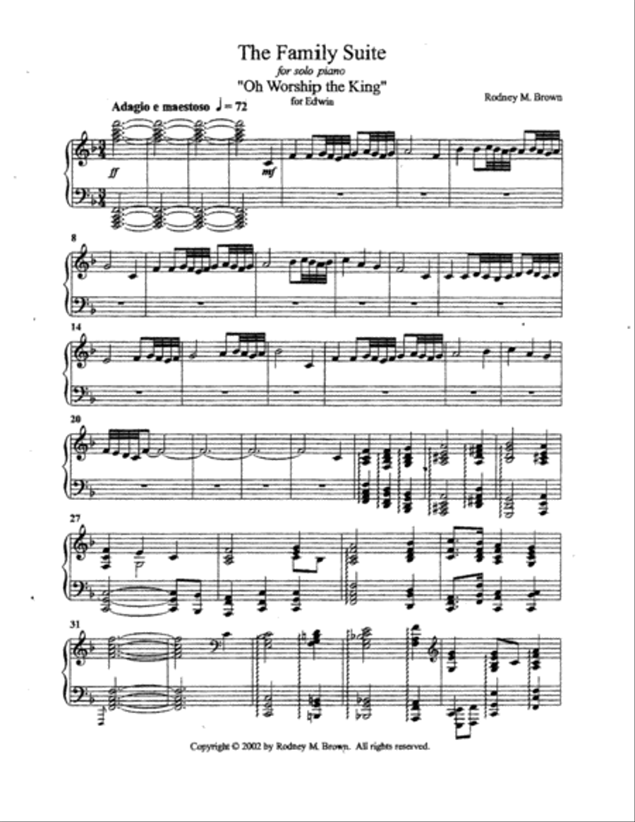 Brown Piano Suite #1 Brown Piano Suite #1 Piano Solo scores gallery preview page 1