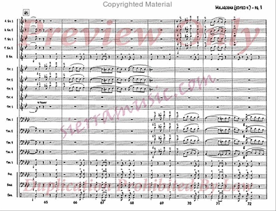 Malaguena Malaguena Jazz Ensemble scores gallery preview page 10