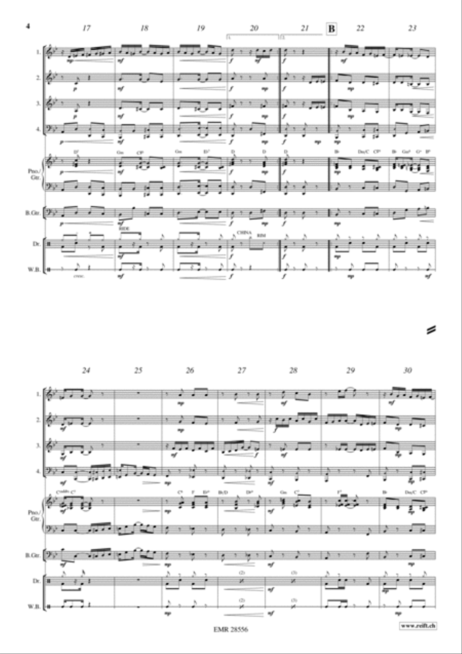 Rag Sentimental Woodwind Quartet scores gallery preview page 3
