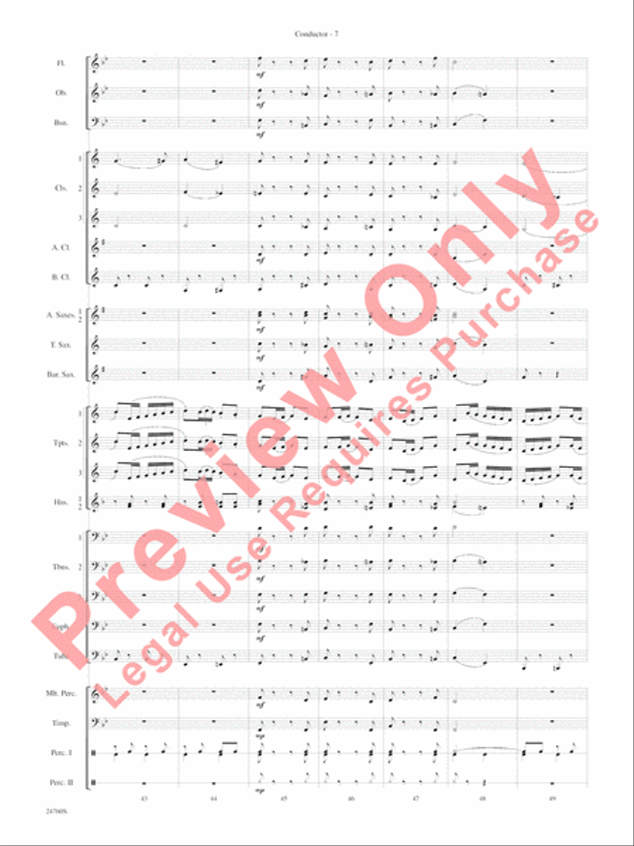Travelin' Trumpets Concert Band scores gallery preview page 10