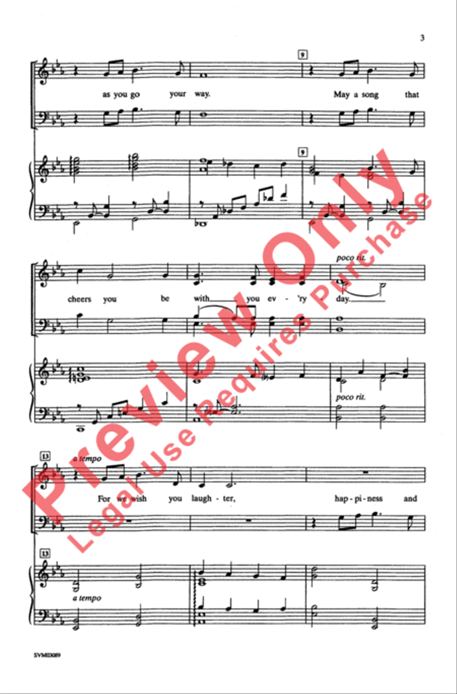 For We Wish You Music - SATB 4-Part scores gallery preview page 3
