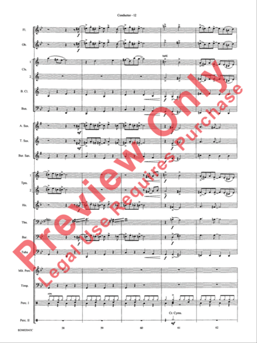 The Great Steamboat Race The Great Steamboat Race Concert Band scores gallery preview page 15