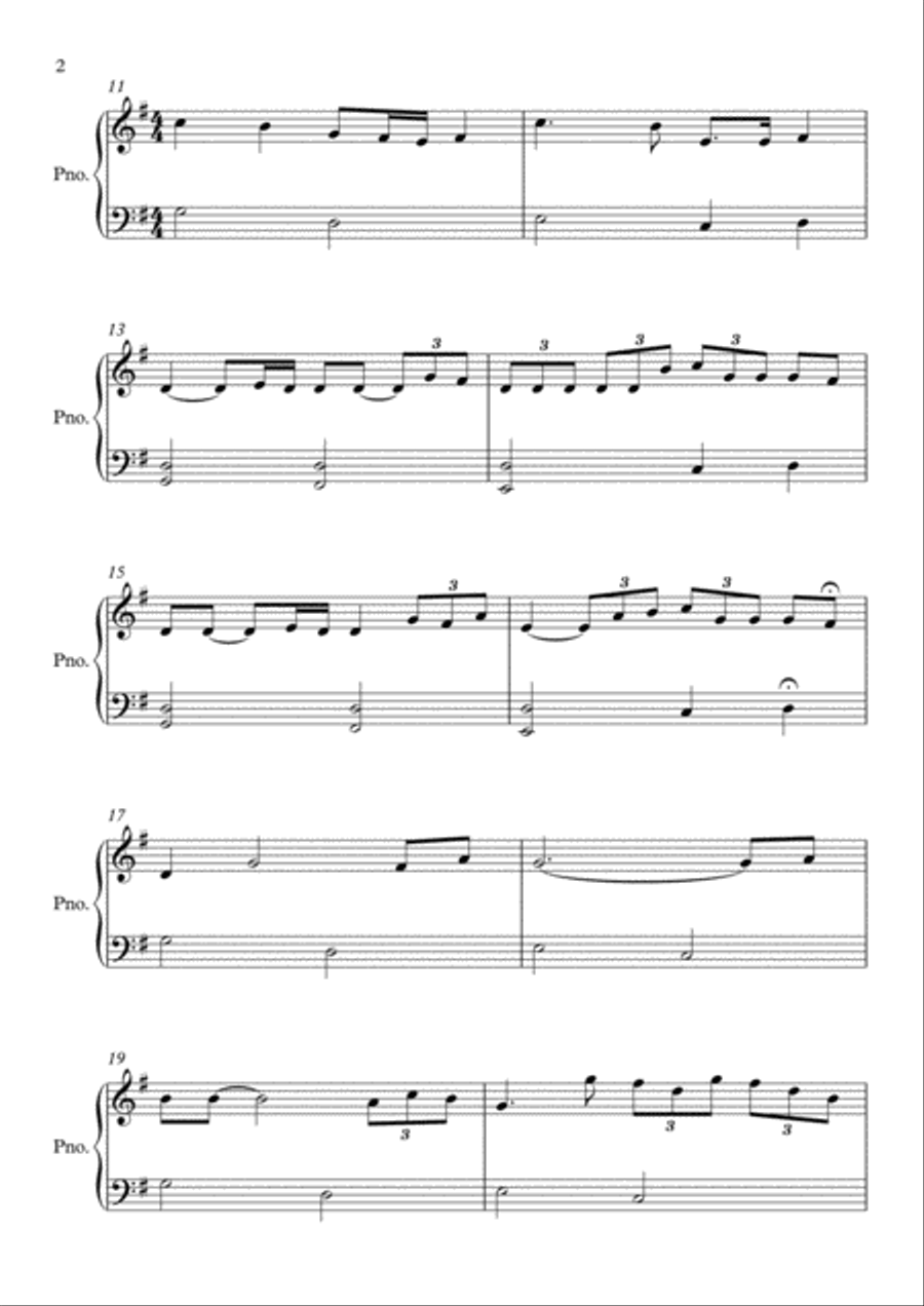 Time To Say Goodbye Easy Piano scores gallery preview page 2
