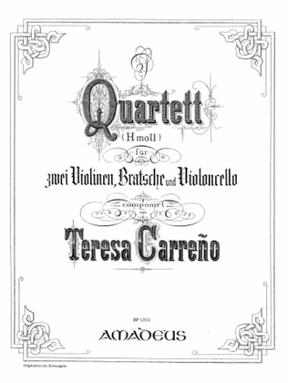 String Quartet B minor