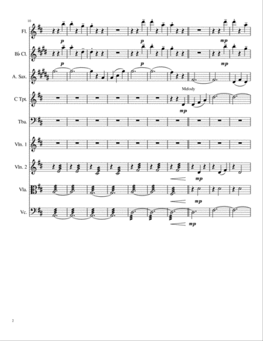 The Blue Danube / An der schönen blauen Donau, Op. 314 - J Strauss Jr. (Mixed Ensemble) Small Ensemble scores gallery preview page 2