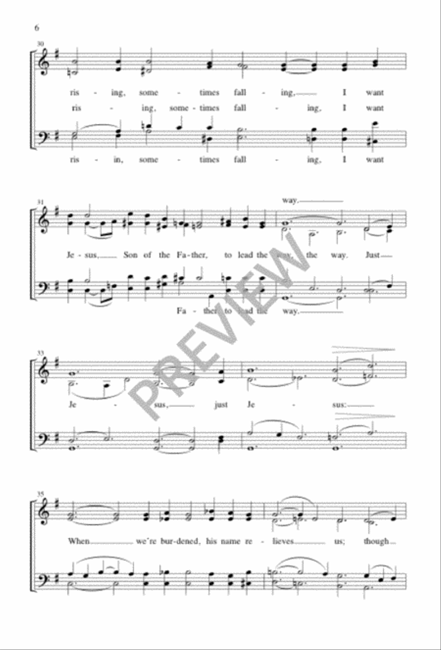 Just Jesus 4-Part scores gallery preview page 6