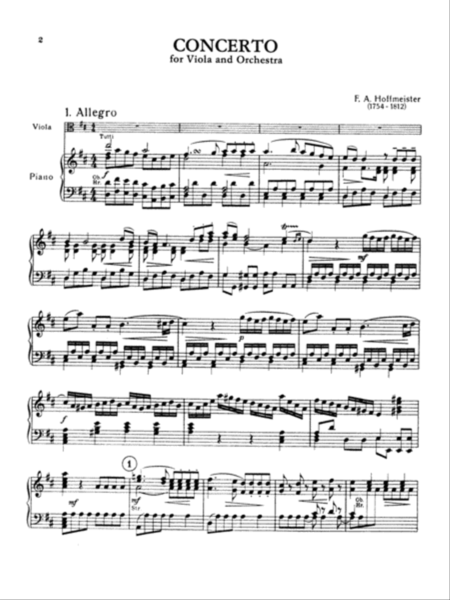 Viola Concerto in D Major Small Ensemble scores gallery preview page 3