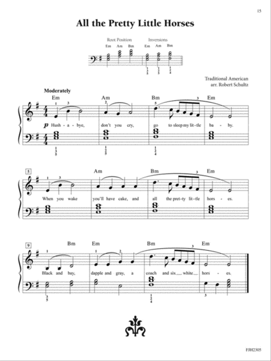 Playing the Piano with Three Chords -- Folk Songs Easy Piano scores gallery preview page 3
