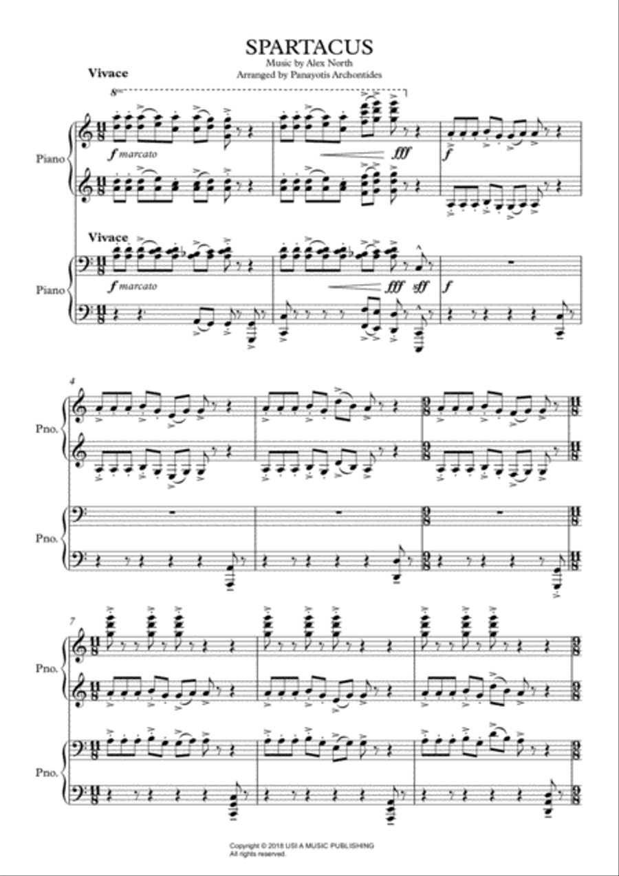 Spartacus Piano scores gallery preview page 2