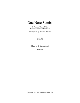 One Note Samba (samba De Uma Nota So)