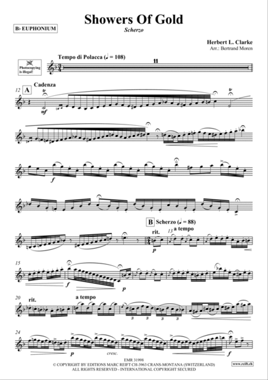 Showers Of Gold Euphonium scores gallery preview page 2