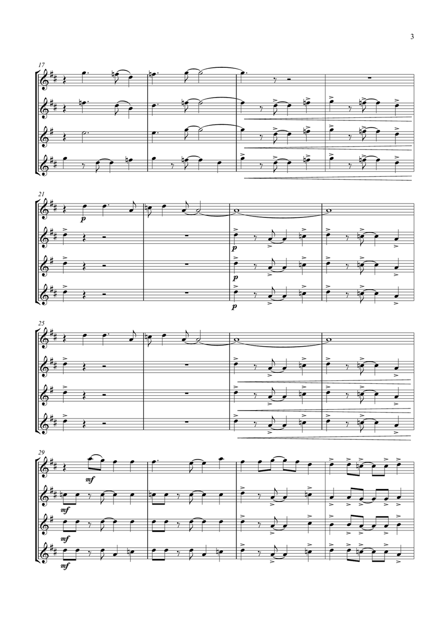 Walk Like An Egyptian by The Bangles Woodwind Quartet - Digital Sheet Music page 3