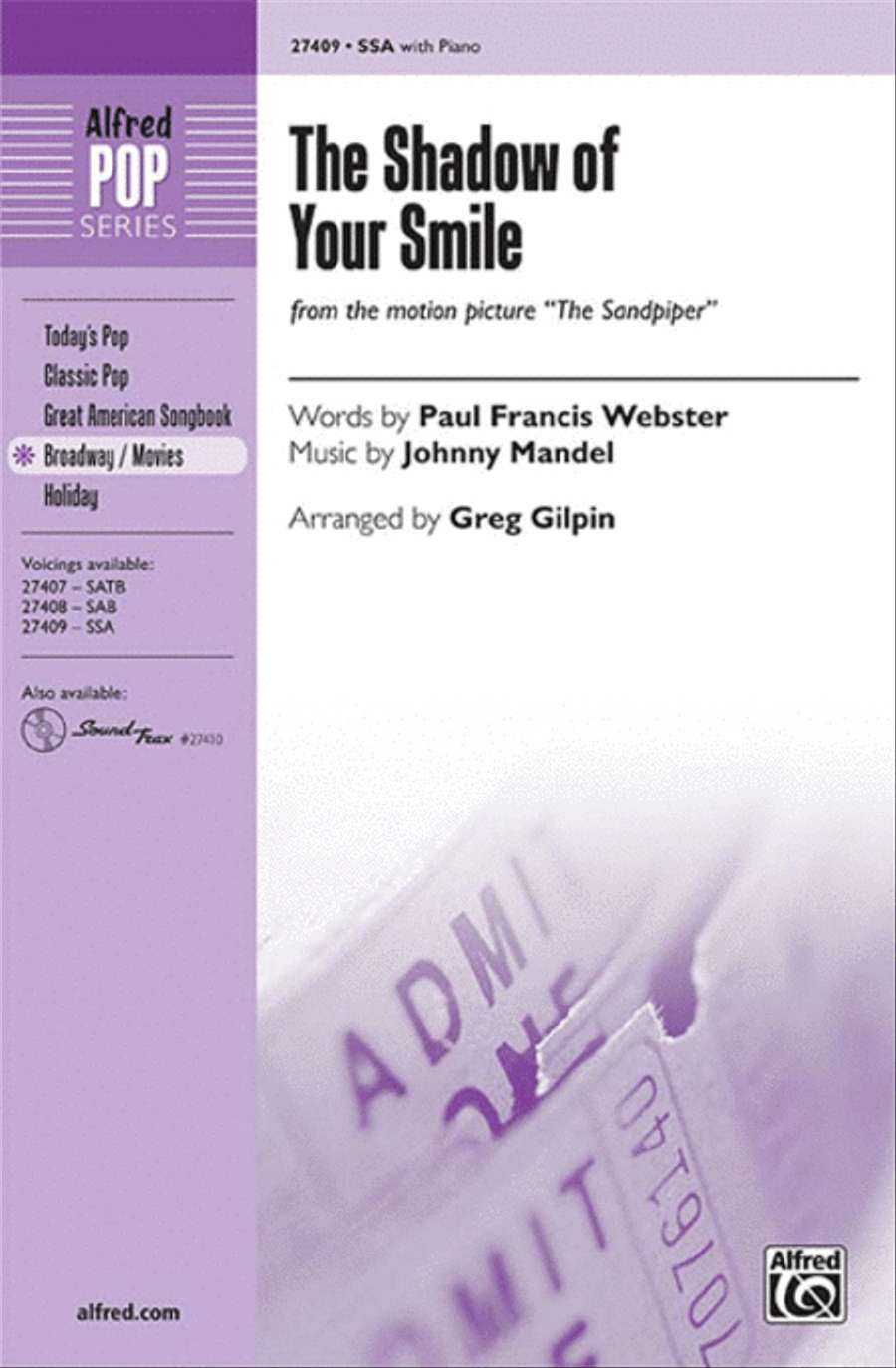 The Shadow of Your Smile Women's Choir scores gallery preview page 1