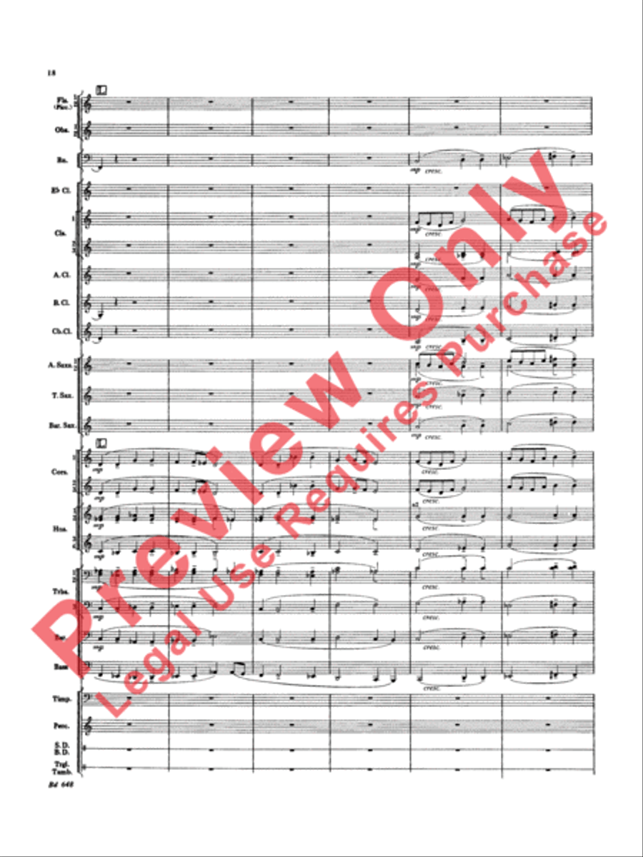 Overture Jubiloso Concert Band scores gallery preview page 21