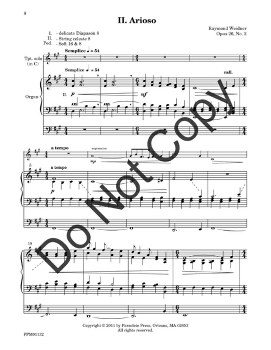 Cortege: Intrada, Arioso, Finale Percussion scores gallery preview page 9