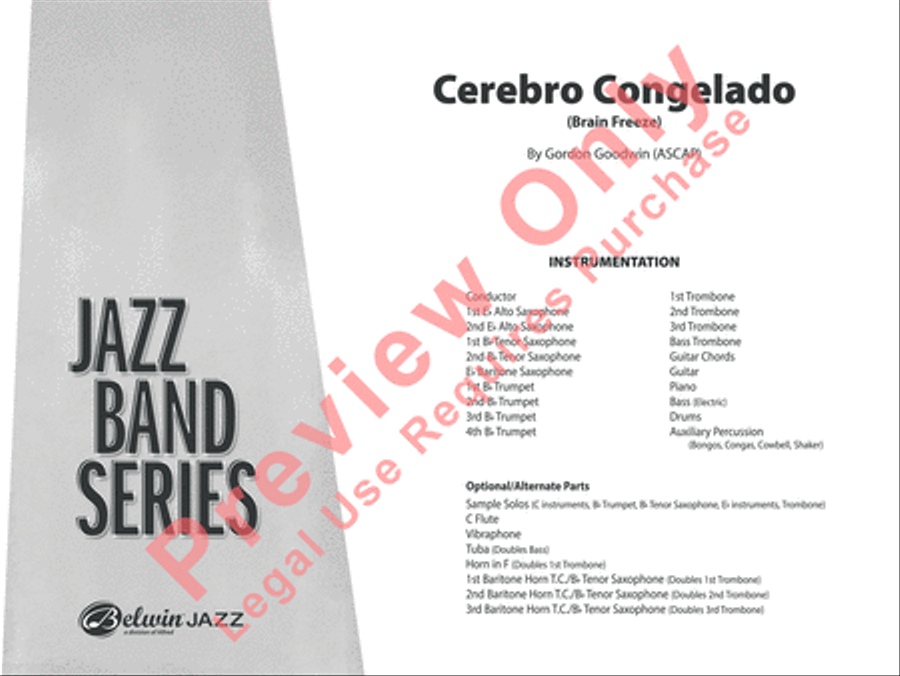 Cerebro Congelado Jazz Ensemble scores gallery preview page 2