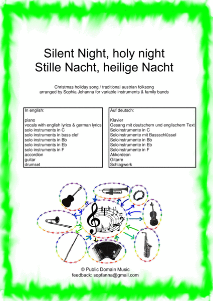 Silent Night, Stille Nacht for family band image number null