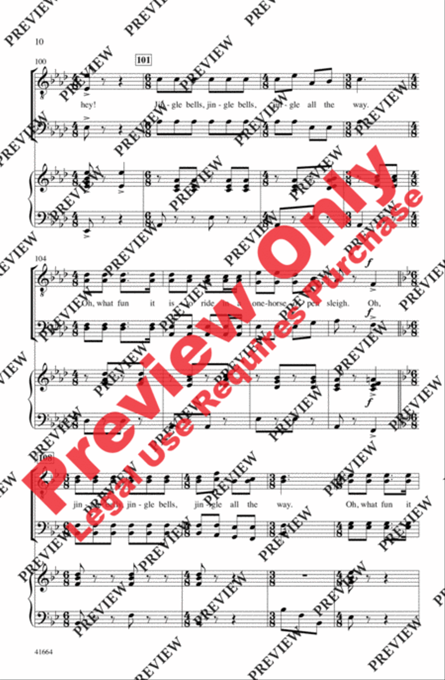 Jingle Bells (Sort Of) Men's Choir scores gallery preview page 10