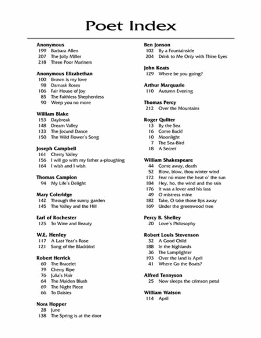 Roger Quilter: 55 Songs Roger Quilter: 55 Songs Low Voice scores gallery preview page 5