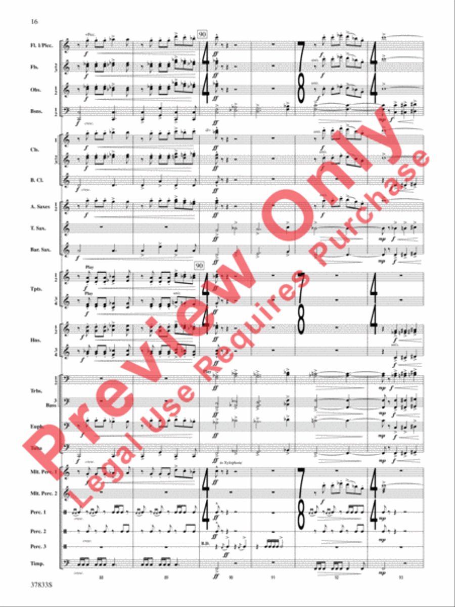 Symphonic Essay Concert Band scores gallery preview page 17