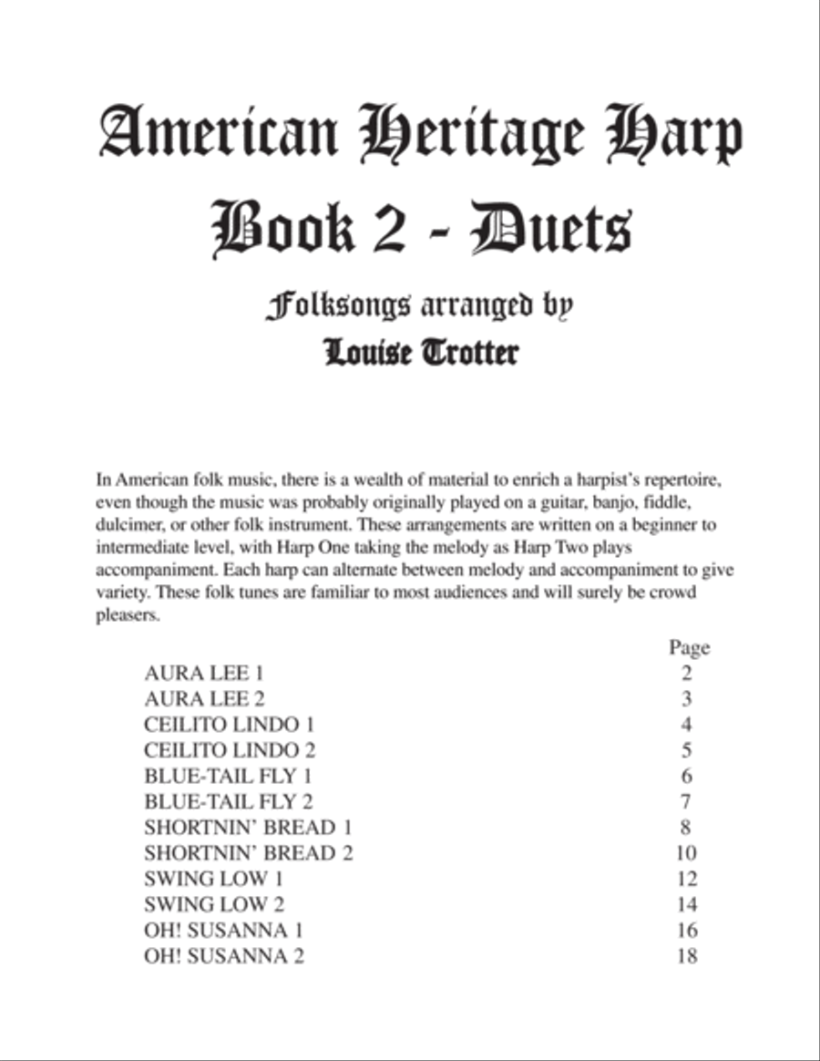 American Heritage Harp Volume 2 Small Ensemble scores gallery preview page 2